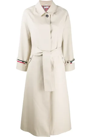 Thom Browne Raglan-sleeve waterproof trench overcoat