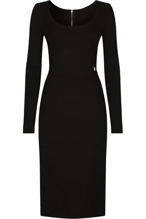 Dolce & Gabbana DG-logo Milano-rib midi dress