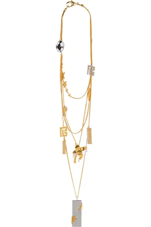 Balmain Miami embellished sautoir necklaces