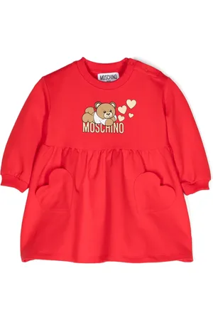 Moschino Logo-print flared cotton dress