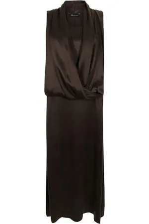 Uma Raquel Davidowicz Draped-detail silk dress
