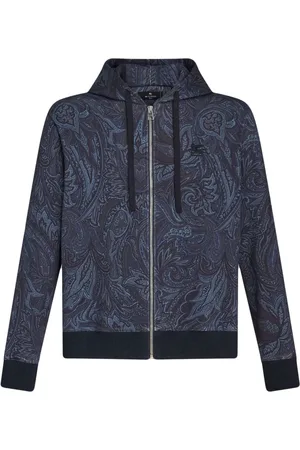 Etro Paisley-print zip-up cotton hoodie