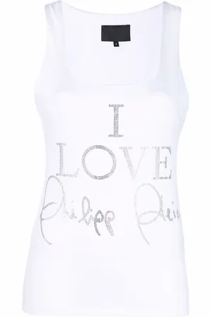 Philipp Plein Crystal-embellished tank top