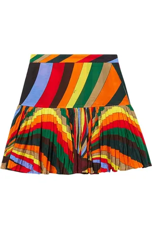 Puccini Iride-print pleated skirt