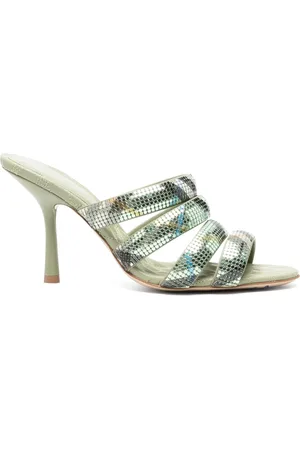 Burberry 100mm check mesh sandals