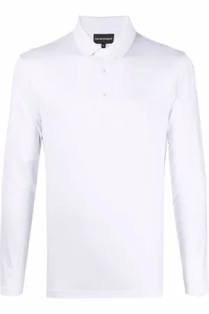 Emporio Armani Logo-print long-sleeved polo top