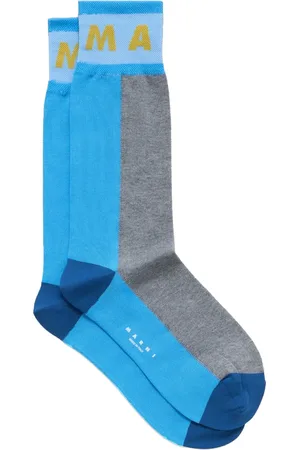 Marni Logo-intarsia colour-block socks