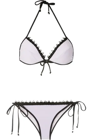 AMIR SLAMA Lace trim triangle bikini set