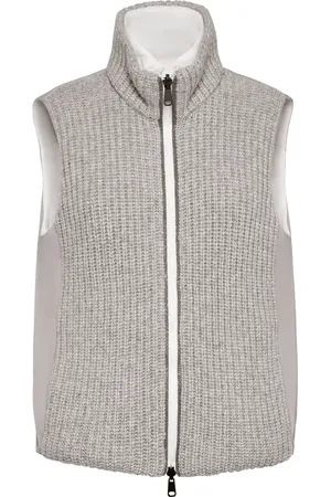 Brunello Cucinelli Ribbed-knit padded gilet