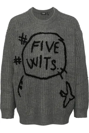 FIVE CM Graphic-print long-sleeved jumper