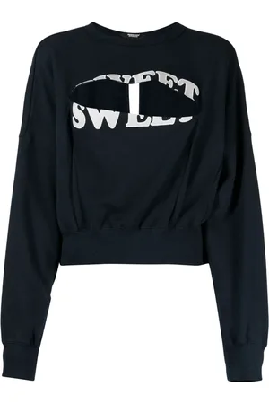 UNDERCOVER Slogan-print cut-out detailing sweatshirt