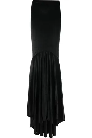 Atu Body Couture High-waisted fishtail maxi velvet skirt