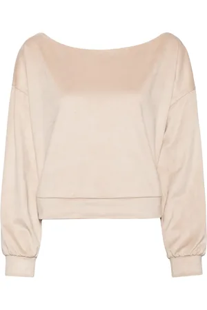 Cynthia Rowley Suede wide-neck sweatshirt