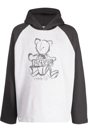 Izzue Bear sketch-print hoodie