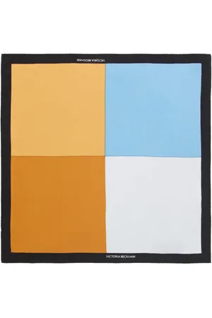 Victoria Beckham Colour block-print silk scarf