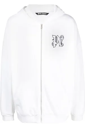 Palm Angels Monogram-embroidered cotton hoodie