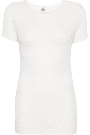 Totême Crochet short-sleeved top