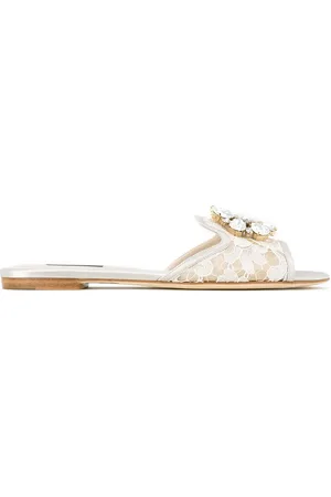 Dolce & Gabbana Lace Rainbow brooch-detail sandals