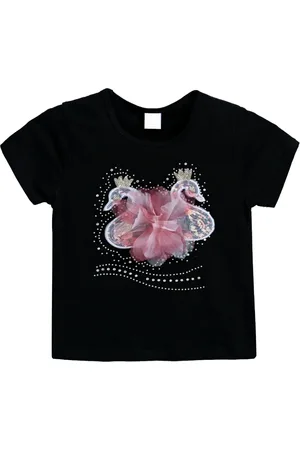 Mimi Tutu Swan-appliqu?? T-shirt
