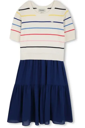 Sonia Rykiel Enfant Stripe-detailing midi dress
