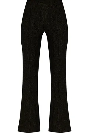 Ganni High-rise flared-leg trousers