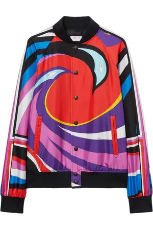 Puccini Cigni-print silk-twill bomber jacket