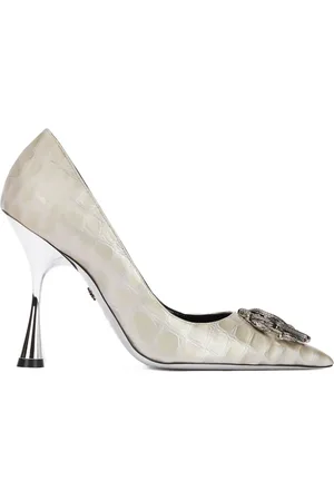 Roberto Cavalli Embossed pointed pumps