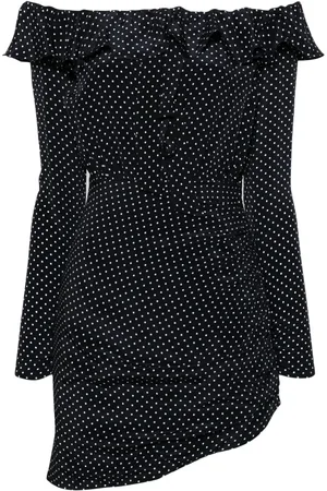 Alessandra Rich Polka-dot silk mini dress