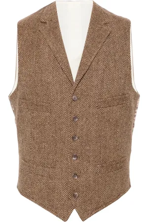 Ralph Lauren Herringbone-pattern wool waistcoat