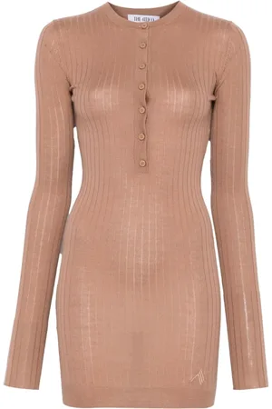The Attico Chunky-ribbed mini dress
