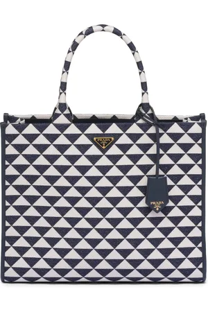 Prada Large Symbole embroidered tote bag