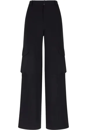 GCDS High-waisted gabardine cargo trousers