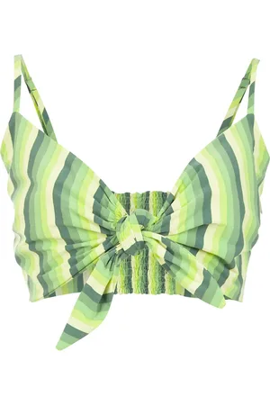 AMIR SLAMA Striped cropped top