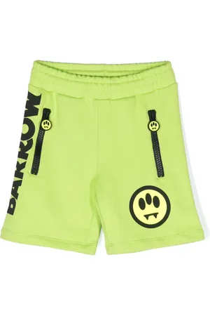 BARROW Logo-print cotton track shorts