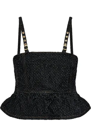 Ganni Peplum denim top