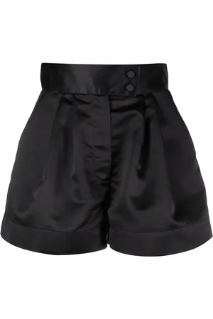 Styland High-waisted satin shorts