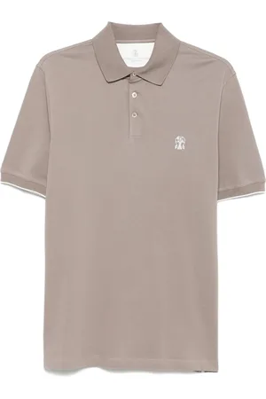 Brunello Cucinelli Logo-embroidered polo shirt