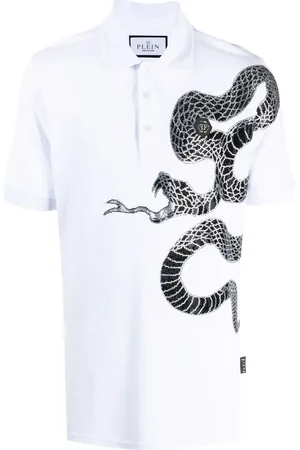 Philipp Plein Graphic snake polo shirt