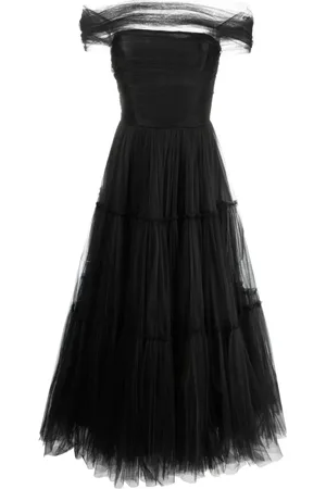 Ana Radu Off-shoulder fluted maxi dress