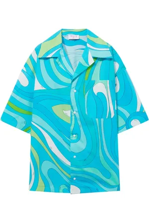 Puccini Marmo-print cotton shirt