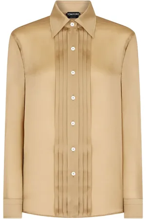 Tom Ford Plisse-panel silk shirt
