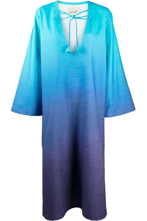 Bambah Mosa gradient-effect linen kaftan