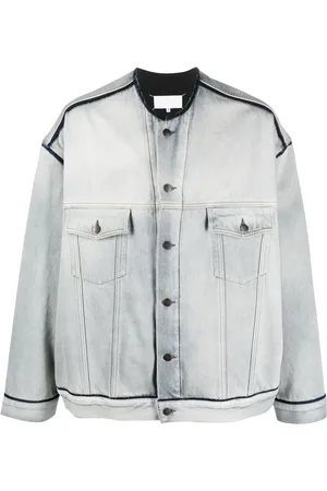 Maison Margiela Four-stitch frayed denim jacket