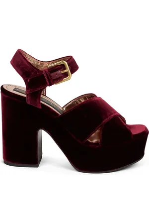 Etro 100mm velvet platform sandals