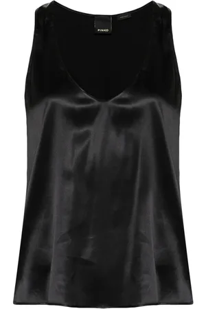 Pinko Sleeveless stretch-silk top