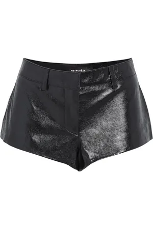 Retrofete Aven leather mini shorts