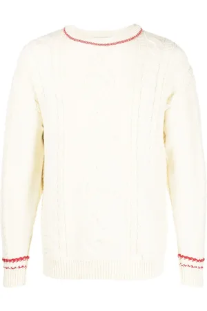 Marine Serre Cable-knit wool jumper