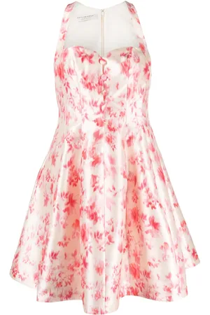 Serafini Floral-print flared minidress