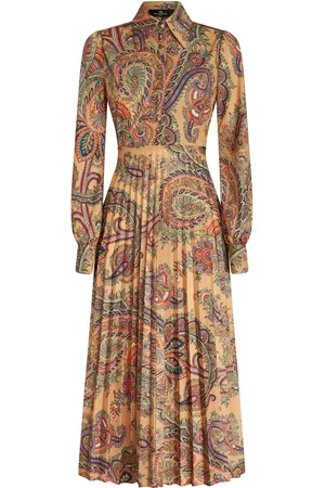 Etro Paisley-print pliss?? dress