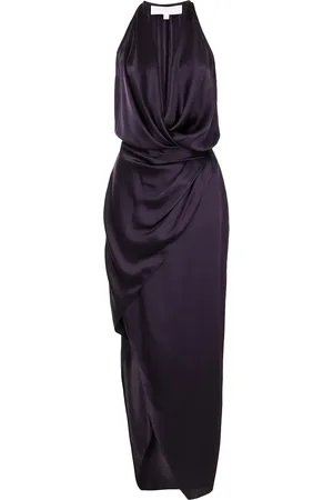 Michelle Mason Asymmetric halterneck silk dress